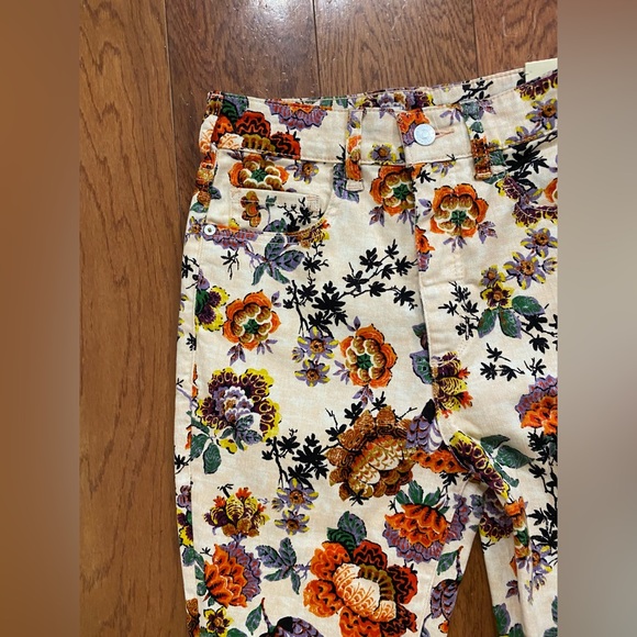 Anthropologie Pilcro Floral Print Cigarette High-Rise Jeans NWT - Picture 7 of 12
